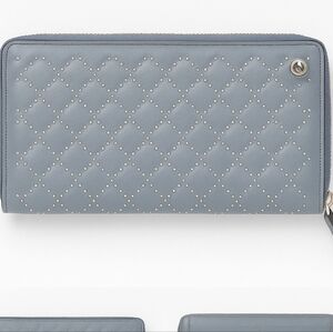 Authentic Gucci Guccissima Studded Wallet – Gunmetal Gray leather  FINAL PRICE